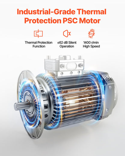 Industrieller Standventilator, 50 cm (20 Zoll), 90°-Oszillation, höhenverstellbar, 3 Geschwindigkeitsstufen, leistungsstark, für Schlafzimmer, Wohnzimmer, Zuhause, Büro, Schwarz