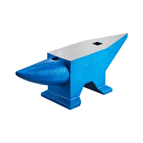 Single Horn Anvil 132Lbs Cast Steel Anvil Blacksmith for Sale Forge Steel Tools with Round and Square Hole and Equipment Anvil Rugged Blacksmith Jewelers Durable and Robust Metal Working Tool