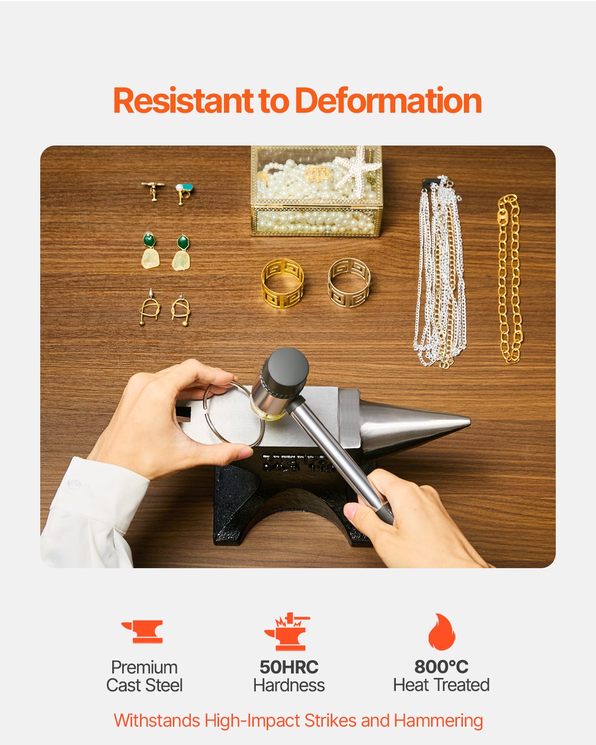 Single Horn Anvil, 25lbs Cast Steel Anvil, High Hardness Rugged Round Horn Anvil for Blacksmiths, with Stable Base, Metal Working Tool for Metal Bending, Shaping, Twisting, Craft Projects