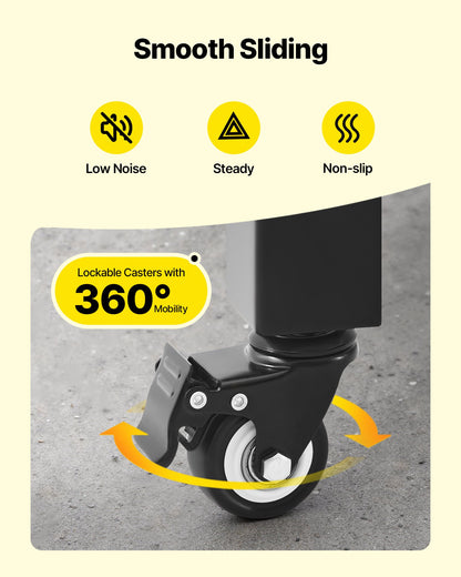 Single Folding Security Gate, Lockable Scissor Gate with 360° Swivel Casters, Outdoor Barricade Steel Retractable Gates, for Entry Security, Garage, Warehouse & Pool, 126 × 197.5 cm (W × H)