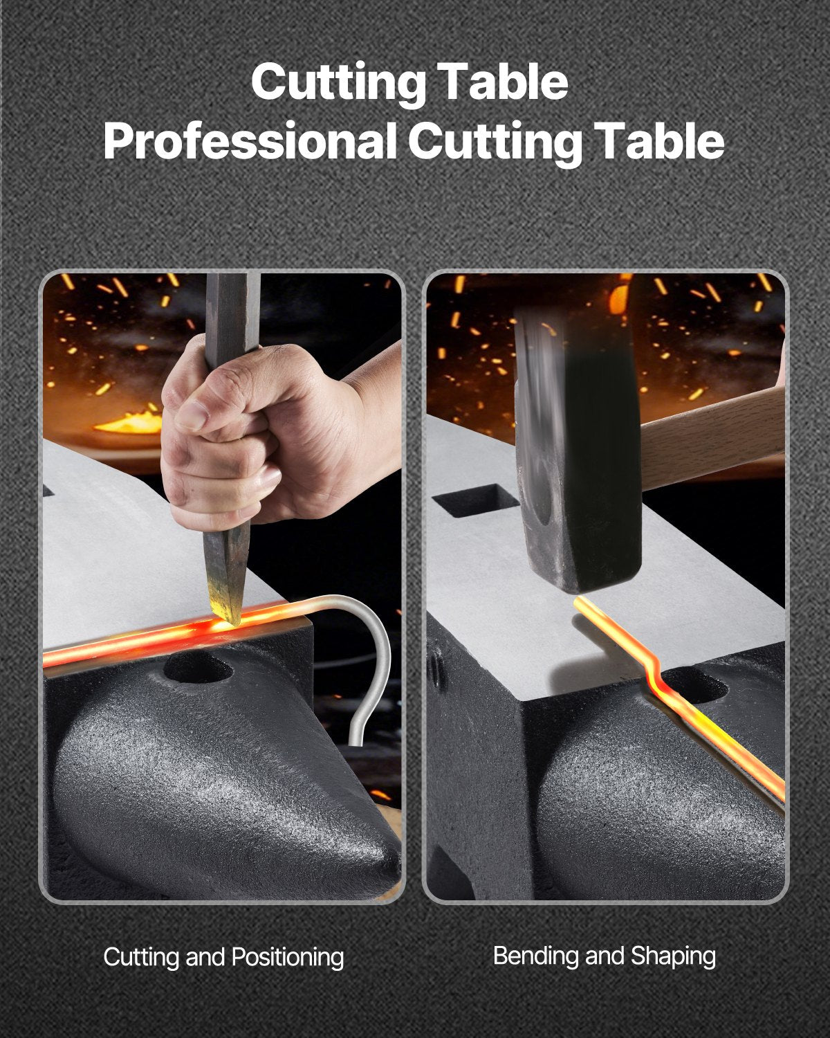 Cast Steel Anvil, 132 Lbs(60kg) Single Horn Anvil with Large Countertop and Stable Base, High Hardness Rugged Round Horn Anvil Blacksmith, for Bending, Shaping