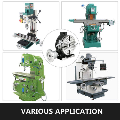 Rotary Table 20.3 cm Vertical & Horizontal Rotary Table, 20.3 cm Horizontal Vertical HV8 Precision 3MT Milling Drilling Machine Vernier Reading Milling Drilling Boring for Milling Machine