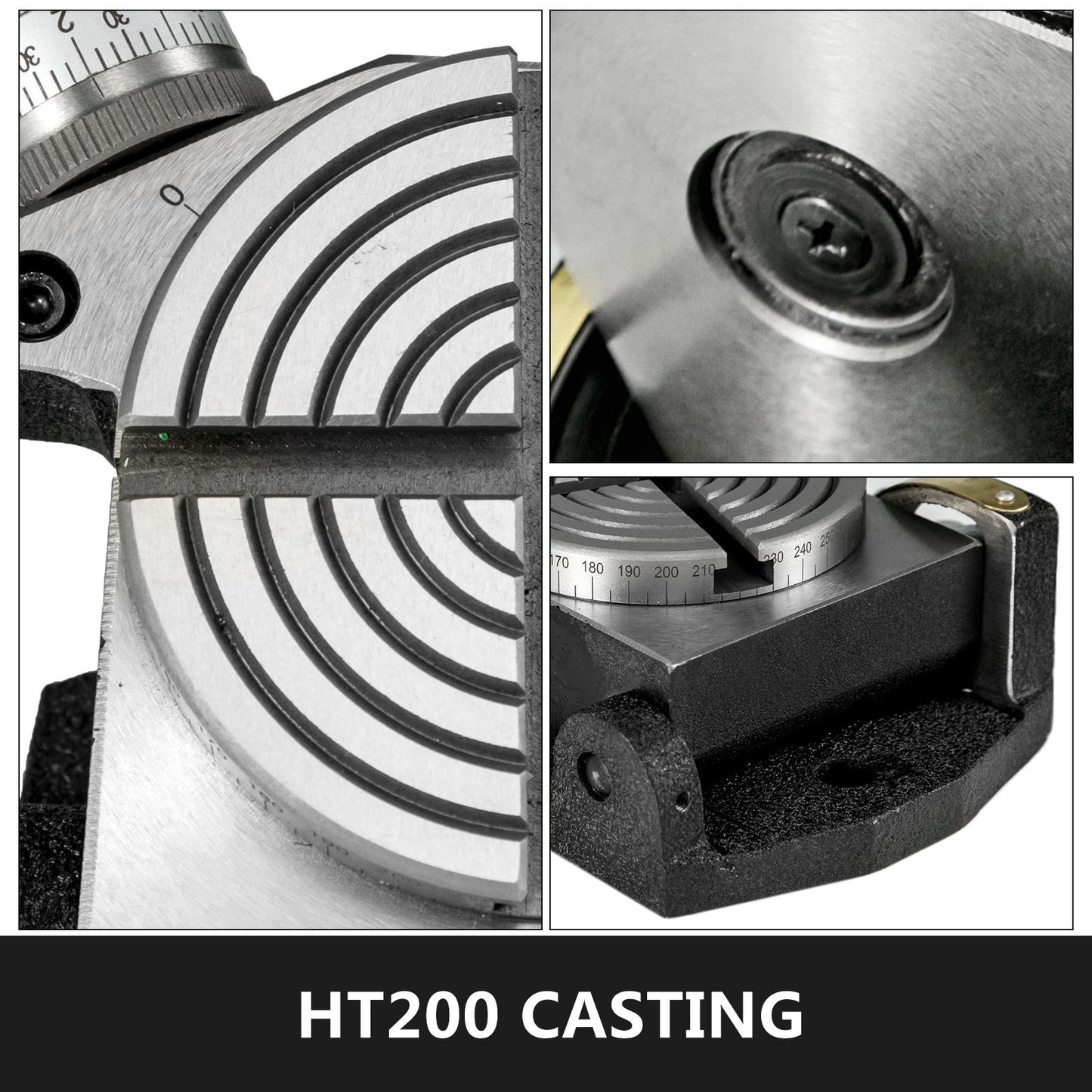 Rotary Table 4 INCH/100 MM Horizontal Vertical Rotary Table 4-Slot Rotary Table for Milling Machine MT-2 Rotary Table for Milling 360 Degrees Precision Rotary Table for Milling Drilling Vise