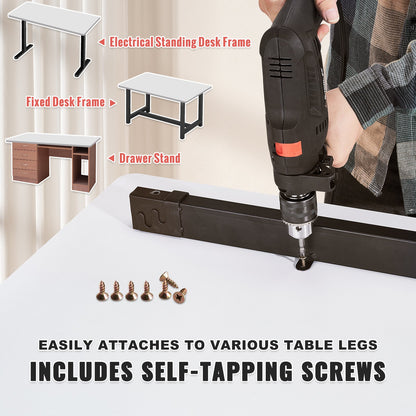 Tischplatte, 152,4 x 63,5 x 2,5 cm, Tragkraft 100 kg, universelle, einteilige Spanplatten-Tischplatte für höhenverstellbare elektrische Stehschreibtische, rechteckige Arbeitsplatte für Büro und Zuhause