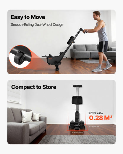 Magnetic Rowing Machine,16-Level Quiet Resistance Adjustable, Foldable Rower Machine for Home, 158kg Weight Capacity, Row Machines with Smooth Pulley Design, Bluetooth APP Compatible & LCD Monitor