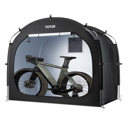 Bike Storage Tent, 4 to 5 Bikes, Outdoor Spacious Bike Storage Tent with Ventilated Window, Waterproof Easy-to-Install Bike Tent with High Strength Fiberglass & Dual Zippers, Fit for Bicycle