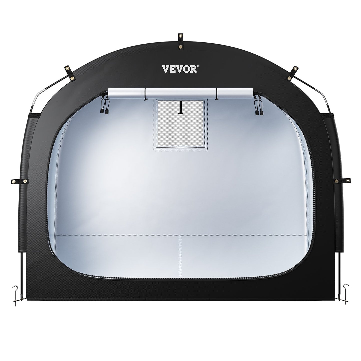 Bike Storage Tent, 4 to 5 Bikes, Outdoor Spacious Bike Storage Tent with Ventilated Window, Waterproof Easy-to-Install Bike Tent with High Strength Fiberglass & Dual Zippers, Fit for Bicycle