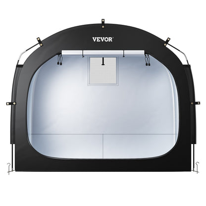 Bike Storage Tent, 4 to 5 Bikes, Outdoor Spacious Bike Storage Tent with Ventilated Window, Waterproof Easy-to-Install Bike Tent with High Strength Fiberglass & Dual Zippers, Fit for Bicycle