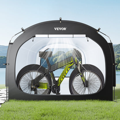 Bike Storage Tent, 5 Bikes, Outdoor Spacious Bike Storage Tent with Ventilated Window, Waterproof Easy-to-Install Bike Tent with High Strength Fiberglass & Dual Zippers, Fit for Bicycle