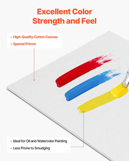 Canvas Boards for Painting, 8 x 10 Inch White Canvases for Painting, 24 Pack Painting Canvas Panels for Sketching, Acrylic and Oil Painting, Watercolor, Paint Canvas for Kids and Professionals