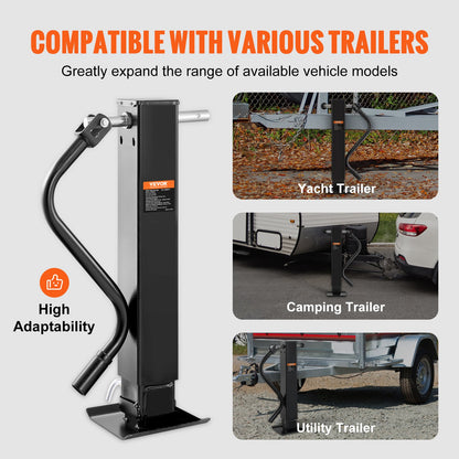 Trailer Jack, Trailer Tongue Jack Welding-on 12000 lb Weight Capacity, Trailer Jack Stand with Handle for lifting RV Trailer, Horse Trailer, Utility Trailer, Yacht Trailer