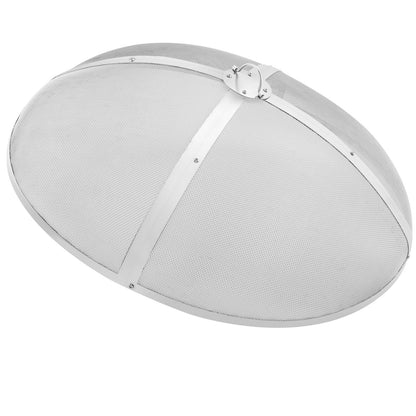 Funkenschutzgitter für Feuerstellen, rund, 91 cm (36 Zoll), verstärkte, robuste Stahlabdeckung, Deckel für Feuerstellen im Freien, leicht zu öffnender runder Funkenschutz mit Ringgriff für Feuerstellen auf Terrasse und Garten