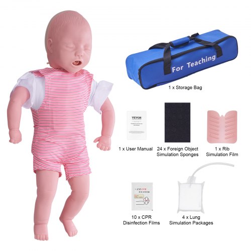 Infant CPR Training Manikin, Heimlich Maneuver and Cardiopulmonary Resuscitation (CPR) Practice, Professional Infant Airway Obstruction Training Manikin, Baby Infarction Model for Education