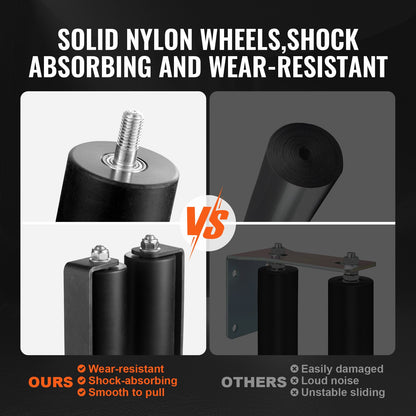 Sliding Gate Kit, 6” Rolling Gate Hardware Kit C-type Bracket, Heavy Duty Sliding Gate Rollers for Connect Tracks Door Frames,Sliding Gate Guide Roller for Sliding Gates and Rolling Door,Black