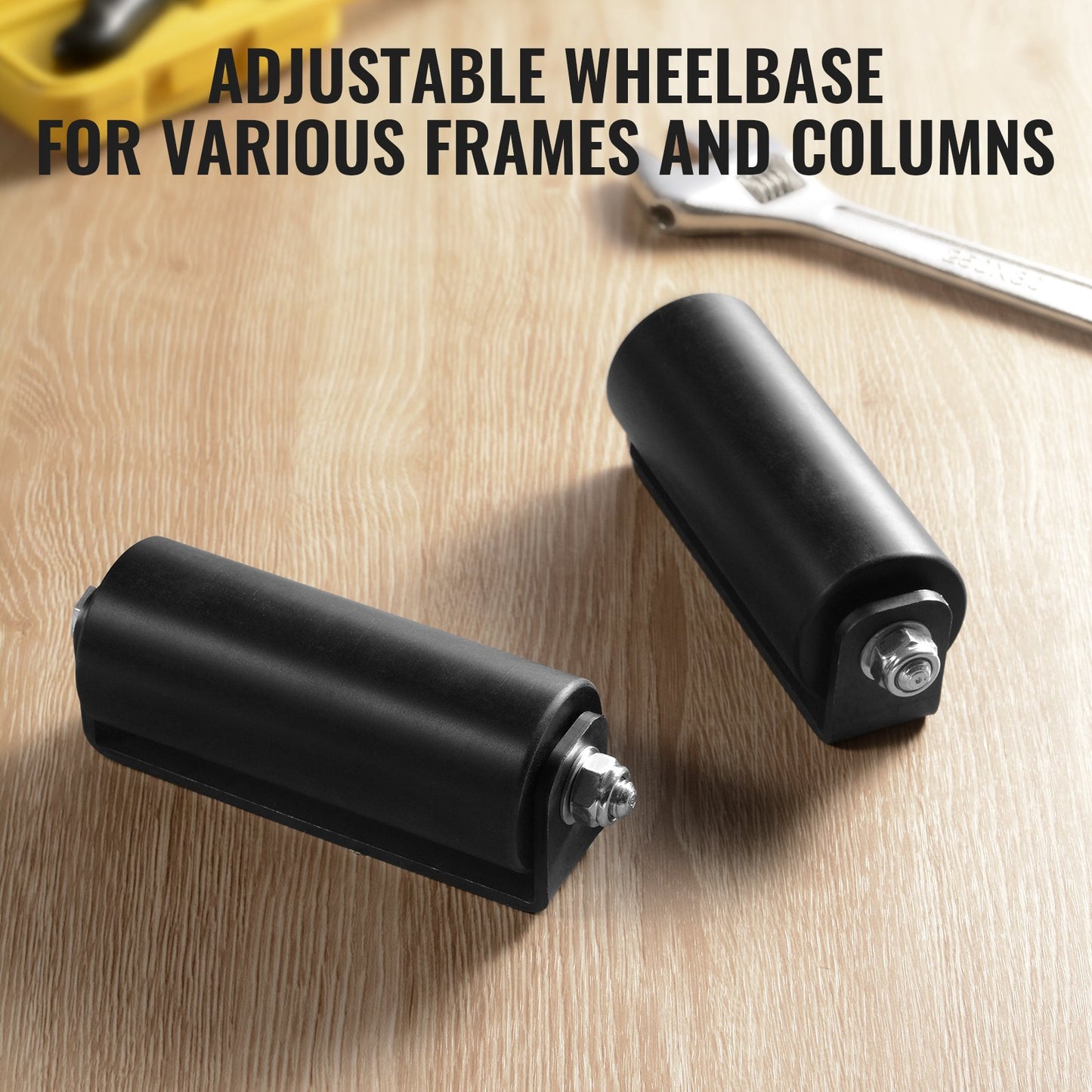 Sliding Gate Kit, 6” Rolling Gate Hardware Kit C-type Bracket, Heavy Duty Sliding Gate Rollers for Connect Tracks Door Frames,Sliding Gate Guide Roller for Sliding Gates and Rolling Door,Black