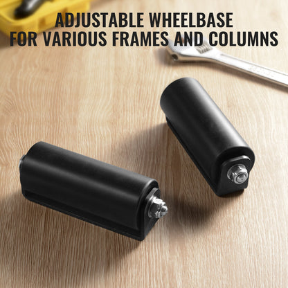 Sliding Gate Kit, 6” Rolling Gate Hardware Kit C-type Bracket, Heavy Duty Sliding Gate Rollers for Connect Tracks Door Frames,Sliding Gate Guide Roller for Sliding Gates and Rolling Door,Black