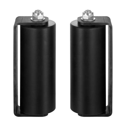 Sliding Gate Kit, 6” Rolling Gate Hardware Kit C-type Bracket, Heavy Duty Sliding Gate Rollers for Connect Tracks Door Frames,Sliding Gate Guide Roller for Sliding Gates and Rolling Door,Black