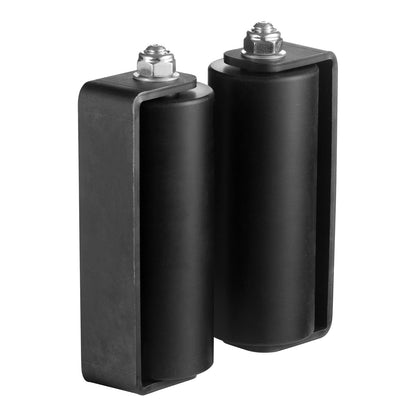 Sliding Gate Kit, 6” Rolling Gate Hardware Kit C-type Bracket, Heavy Duty Sliding Gate Rollers for Connect Tracks Door Frames,Sliding Gate Guide Roller for Sliding Gates and Rolling Door,Black