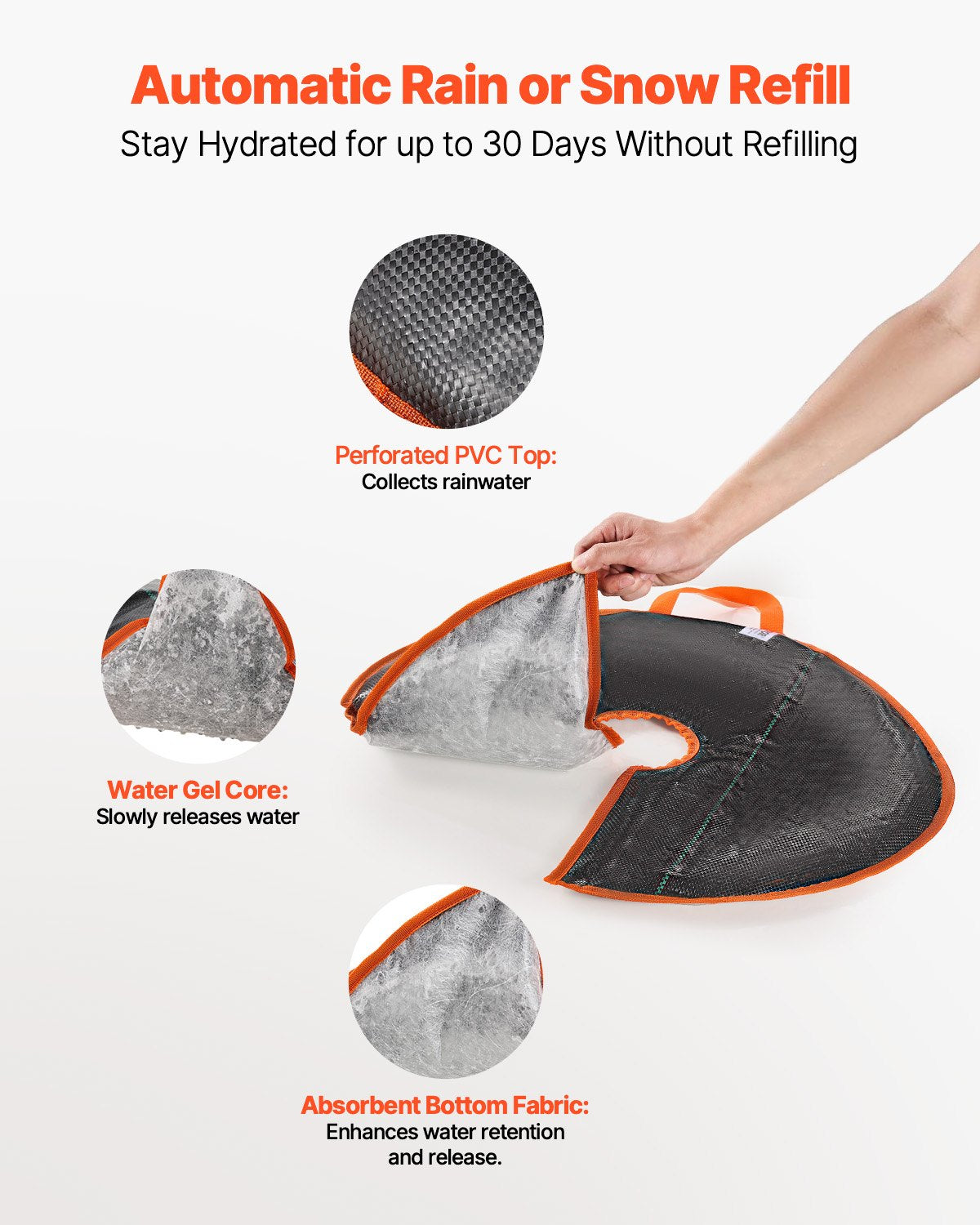 Tree Watering Rings, 4 Packs 10 Gallons Self-Watering Tree Bags, Slow Release Tree Irrigation Bags up to 30 Days, Heavy Duty Automatic Drip System for for Planting Gardening Trees and Shrub