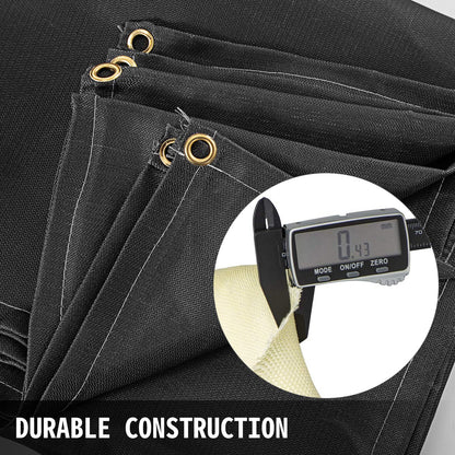 Welding Blanket 1.8x3.05 m Fiberglass Blanket Heavy-Duty Fire Retardant Blanket For Easy Hanging and Protection from Sparks & Splatters