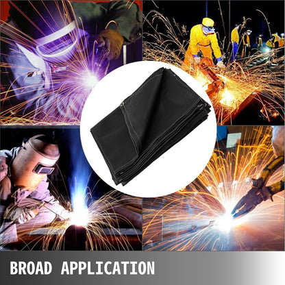 Welding Blanket 1.8x3.05 m Fiberglass Blanket Heavy-Duty Fire Retardant Blanket For Easy Hanging and Protection from Sparks & Splatters