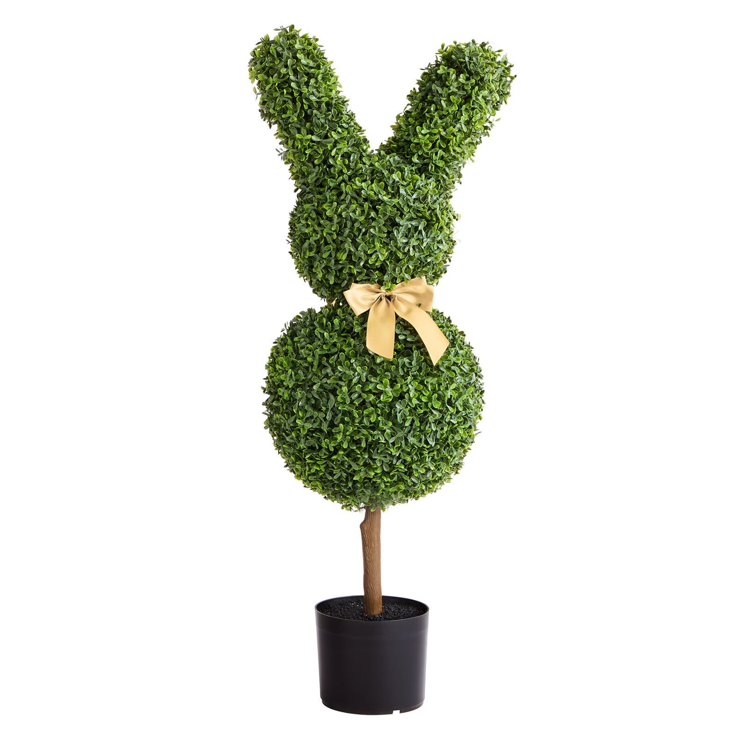 Artificial Topiary Bunny-Shape Boxwood Ball, 2 Set 914mm Faux Boxwood Plant Balls, Fake Silk Tree Look Real, Easy Assembly for Decor Front Porch Outdoor Patio Garden Balcony Backyard Indoor