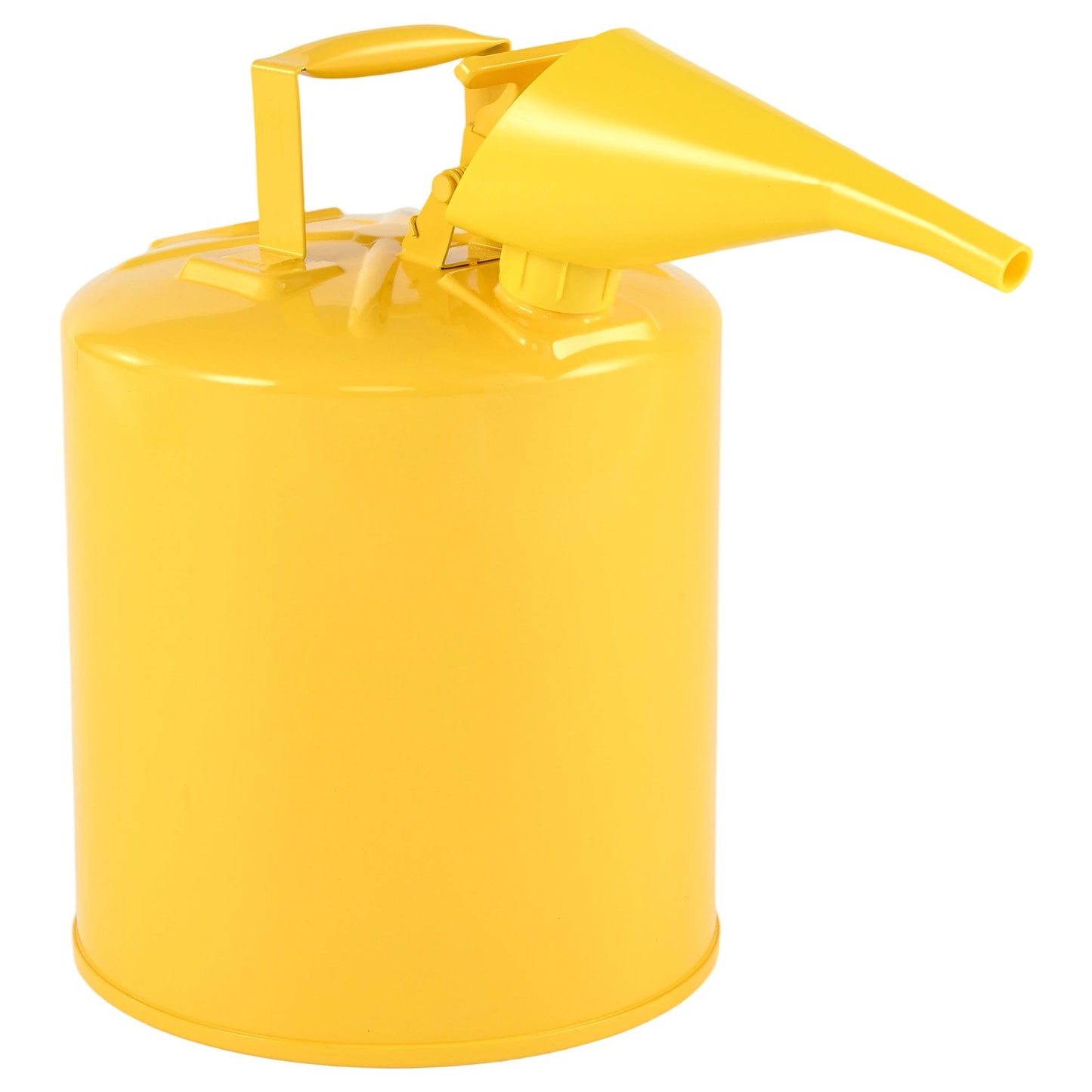 Safety Can, 19 L Type I Yellow Safety Can for Diesel with Stainless Steel Flame Arrester, Self-Closing Lid, and PE Funnel, Carbon Steel Flammable Fuel Storage Container with Ergonomic Handle