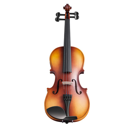 Violin 355mm Full Size for Adults, Violin Fiddle Set for Beginners with Hard Case, Rosin, Bow, Shoulder Rest, Bridge, Tuner and Extra Strings, Professional Musical Instruments for Student (Brown)