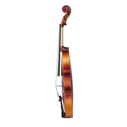 Violin 355mm Full Size for Adults, Violin Fiddle Set for Beginners with Hard Case, Rosin, Bow, Shoulder Rest, Bridge, Tuner and Extra Strings, Professional Musical Instruments for Student (Brown)