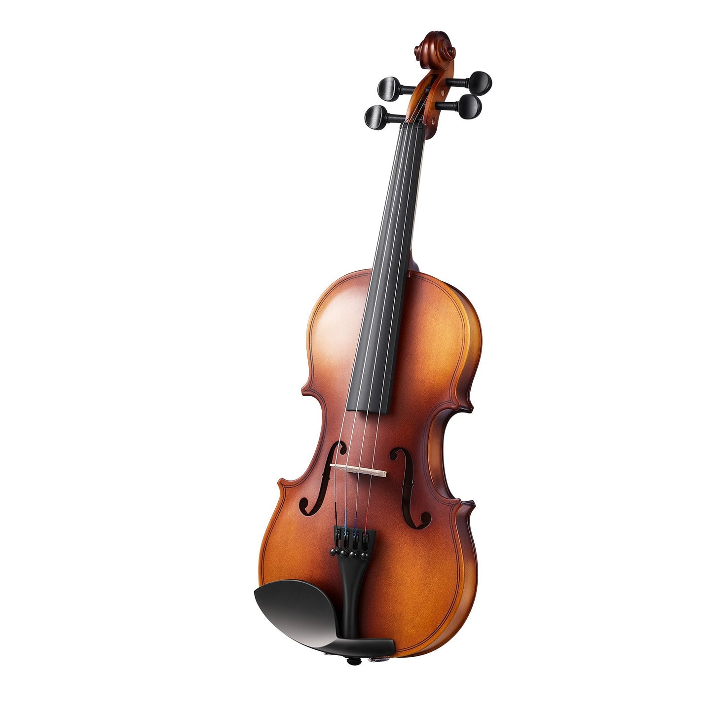 Violin 355mm Full Size for Adults, Violin Fiddle Set for Beginners with Hard Case, Rosin, Bow, Shoulder Rest, Bridge, Tuner and Extra Strings, Professional Musical Instruments for Student (Brown)