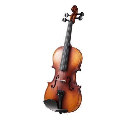 Violin 355mm Full Size for Adults, Violin Fiddle Set for Beginners with Hard Case, Rosin, Bow, Shoulder Rest, Bridge, Tuner and Extra Strings, Professional Musical Instruments for Student (Brown)