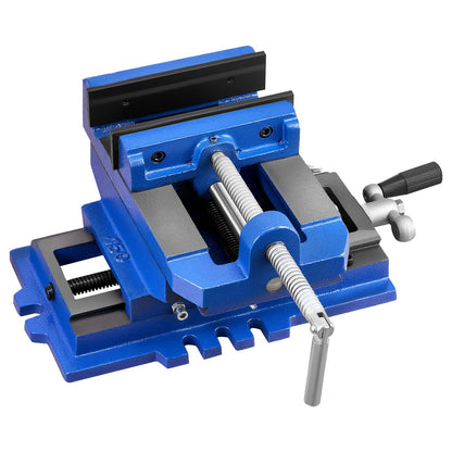 Cross Slide Drill Press Vise, 4 Inch Jaw Width, 2 Way X-Y Axis Bench Vise, 3.5 Inch Max Jaw Opening, Heavy Duty Cast Iron, Workbench Vice Clamp, for Woodworking Drilling CNC Milling Machine