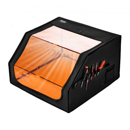 Laser Engraver Enclosure, 800 x 800 x 500 mm(31.5 x 31.5 x 19.6"), Flame Retardant and Fireproof Protective Cover, with Exhaust Fan and Pipe, Insulates Smoke, Noise and Eye Protection, Fits for Most Laser Engraver