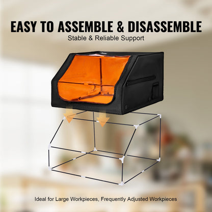 Laser Engraver Enclosure, 800 x 800 x 500 mm(31.5 x 31.5 x 19.6"), Flame Retardant and Fireproof Protective Cover, with Exhaust Fan and Pipe, Insulates Smoke, Noise and Eye Protection, Fits for Most Laser Engraver