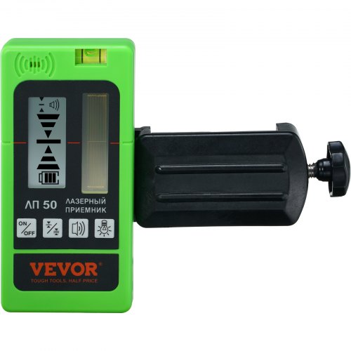 Laser Receiver Detector 6004.6 cm Range Green Laser and Red Beam with Clamp