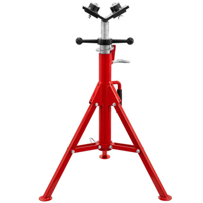 Pipe Jack Stand With 2-Ball Transfer V-Head and Folding Legs 1134 kg Adjustable Height 71.1 cm to 130.8 cm 1107A-type