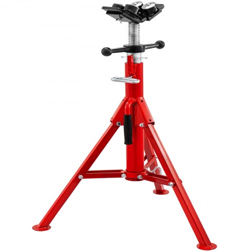 Pipe Jack Stand, Model V-Head 1107A Head High Folding Pipe Stand, Steel Jack Stands, 2 Ton Capacity Pipe Stand, 28-inch to 51.5-inch Pipe Jack Stand with 4-Ball Transfer