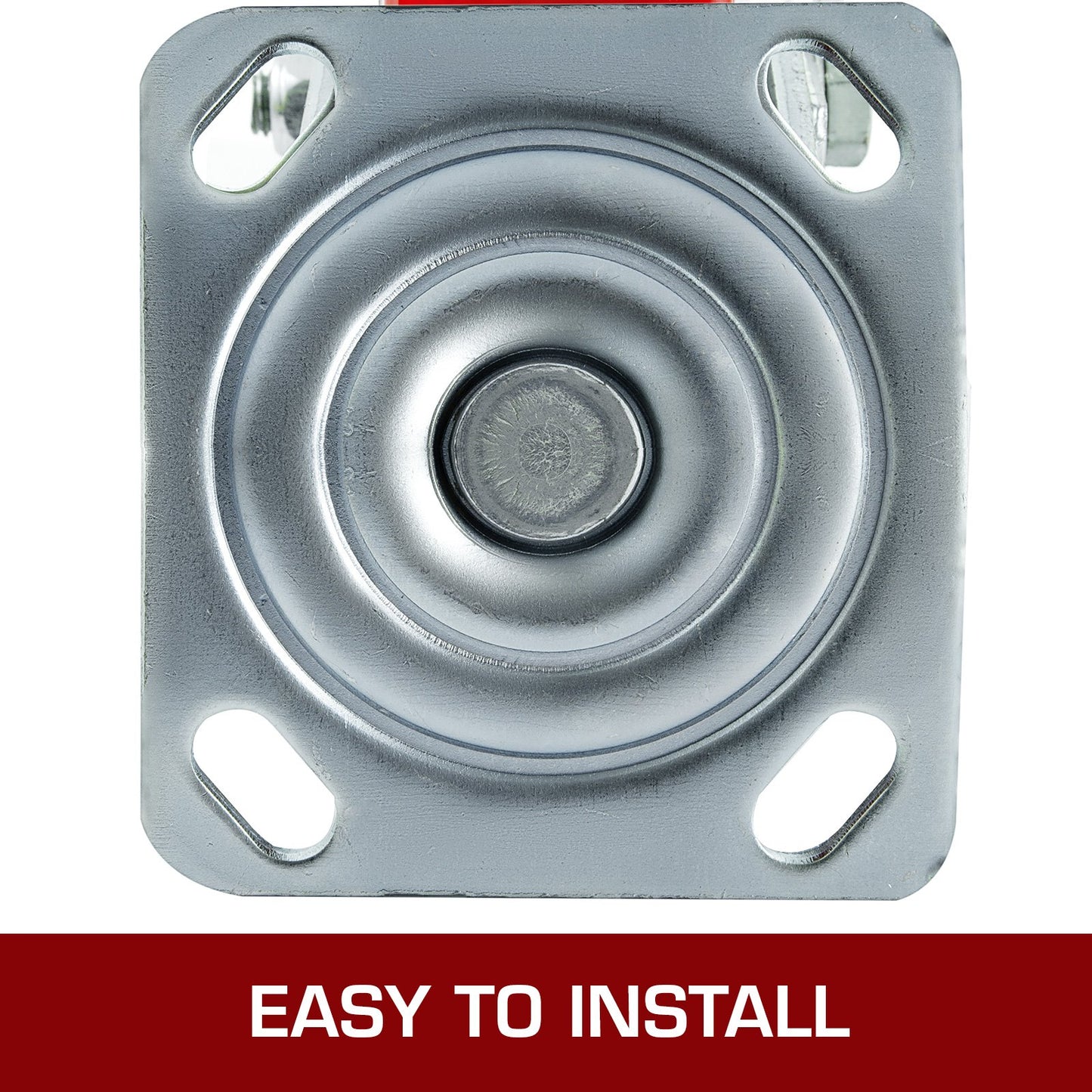 4 Pack 15.24 x 5.08 cm Caster Wheels 2 Rigid and 2 Swivel Casters with Side Brake Polyurethane Iron Core Plate 453.59 kg Capacity Per Wheel