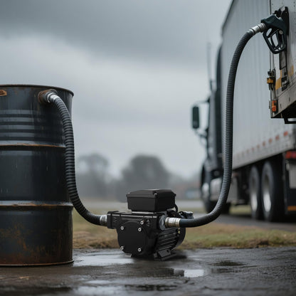 Oil Transfer Pump 230V, 16 GPM 60 L/min, AC Electric Fuel Transfer Pump for Diesel Kerosene Biodiesel, 8 ft/2.4 m Max Suction Lift, 45 ft/13.7 m Max Lift, for Vehicles, Construction Sites, Farms