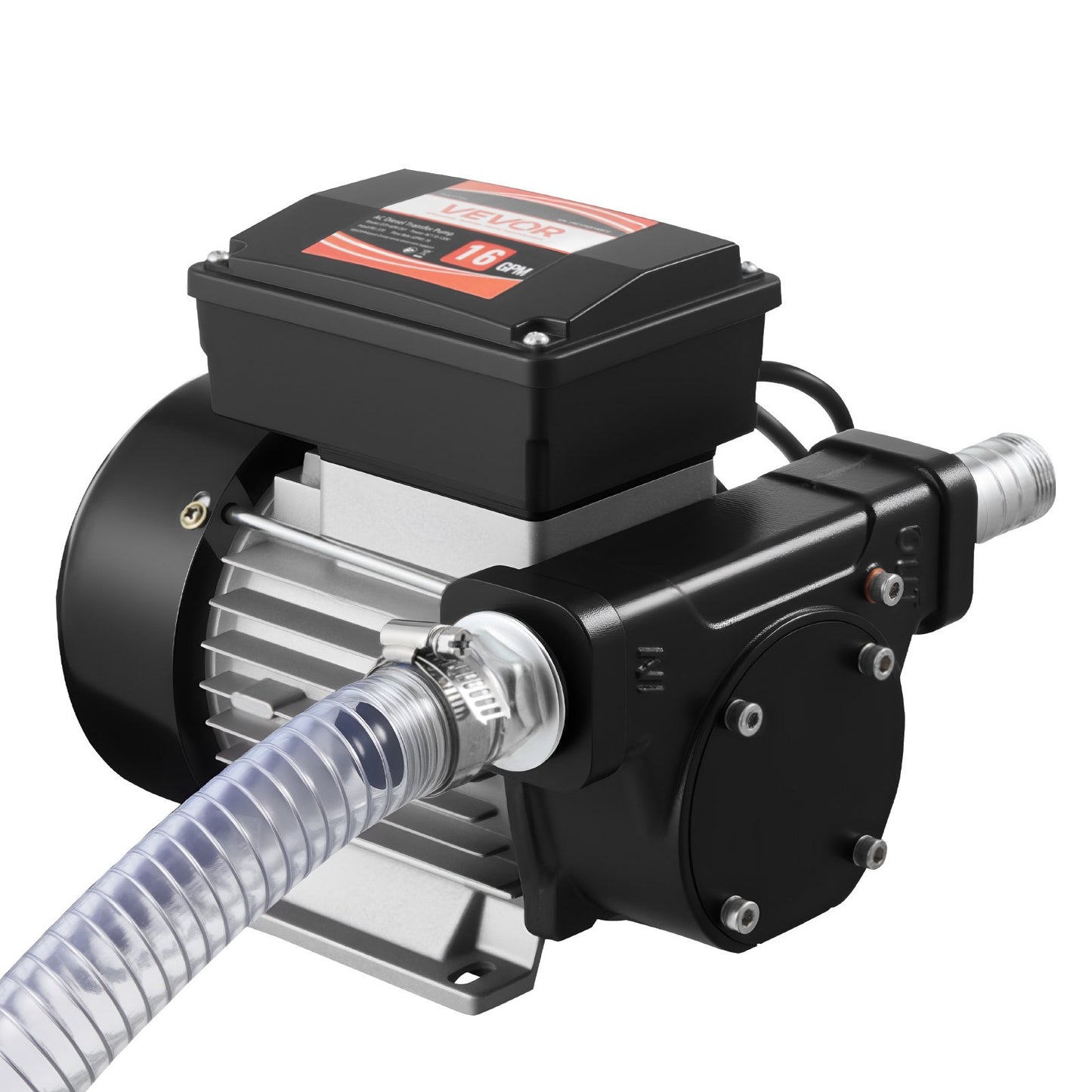 Oil Transfer Pump 230V, 16 GPM 60 L/min, AC Electric Fuel Transfer Pump for Diesel Kerosene Biodiesel, 8 ft/2.4 m Max Suction Lift, 45 ft/13.7 m Max Lift, for Vehicles, Construction Sites, Farms