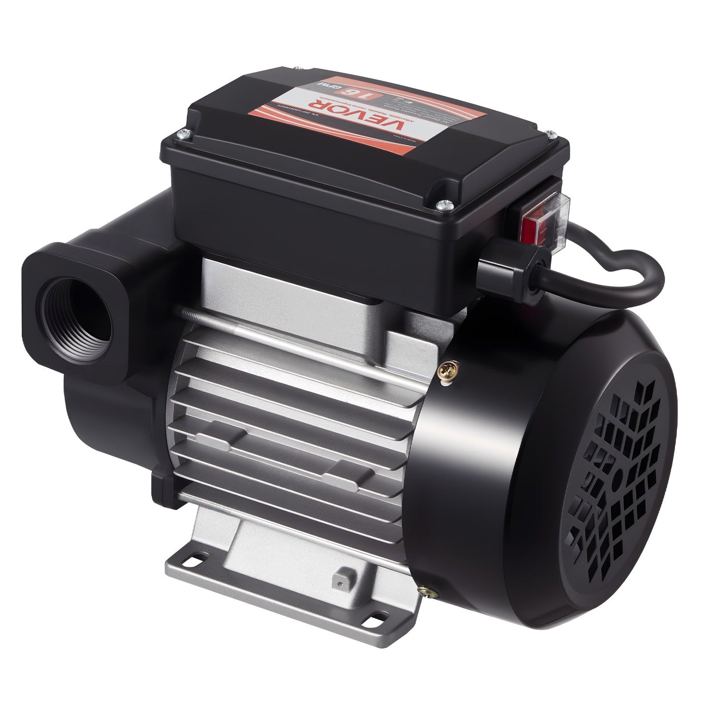 Oil Transfer Pump 230V, 16 GPM 60 L/min, AC Electric Fuel Transfer Pump for Diesel Kerosene Biodiesel, 8 ft/2.4 m Max Suction Lift, 45 ft/13.7 m Max Lift, for Vehicles, Construction Sites, Farms