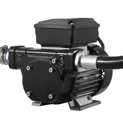 Fuel Transfer Pump 230V, 16 GPM 60 L/min, AC Electric Oil Transfer Pump for Diesel Kerosene Biodiesel, with Auto Fuel Nozzle & 2 Hoses, 45 ft/13.7 m Max Lift, for Vehicles, Construction Sites