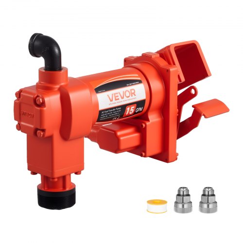 Fuel Transfer Pump 230V, 15 GPM 57 L/min, AC Electric Oil Transfer Pump, 8 ft/2.4 m Max Suction Lift, 37 ft/11.28 m Max Lift, Overheat Protection, for Gasoline Diesel Kerosene Biodiesel Ethanol