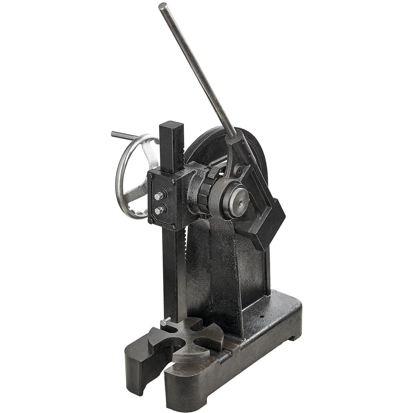 Arbor Press, 3 Ton Ratchet Type Arbor Press, Ratchet Leverage Arbor Press with Handwheel, 12.2" Maximum Height, Cast Iron Manual Desktop Punch Press, for Stamping, Bending, Stretching, Forming