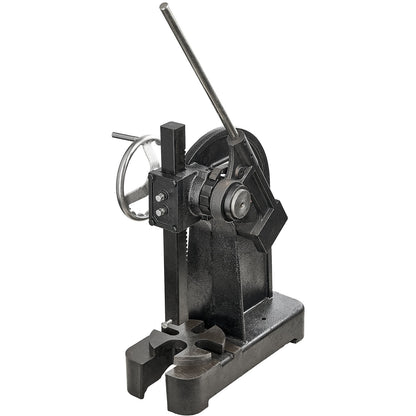 Arbor Press, 3 Ton Ratchet Type Arbor Press, Ratchet Leverage Arbor Press with Handwheel, 12.2" Maximum Height, Cast Iron Manual Desktop Punch Press, for Stamping, Bending, Stretching, Forming