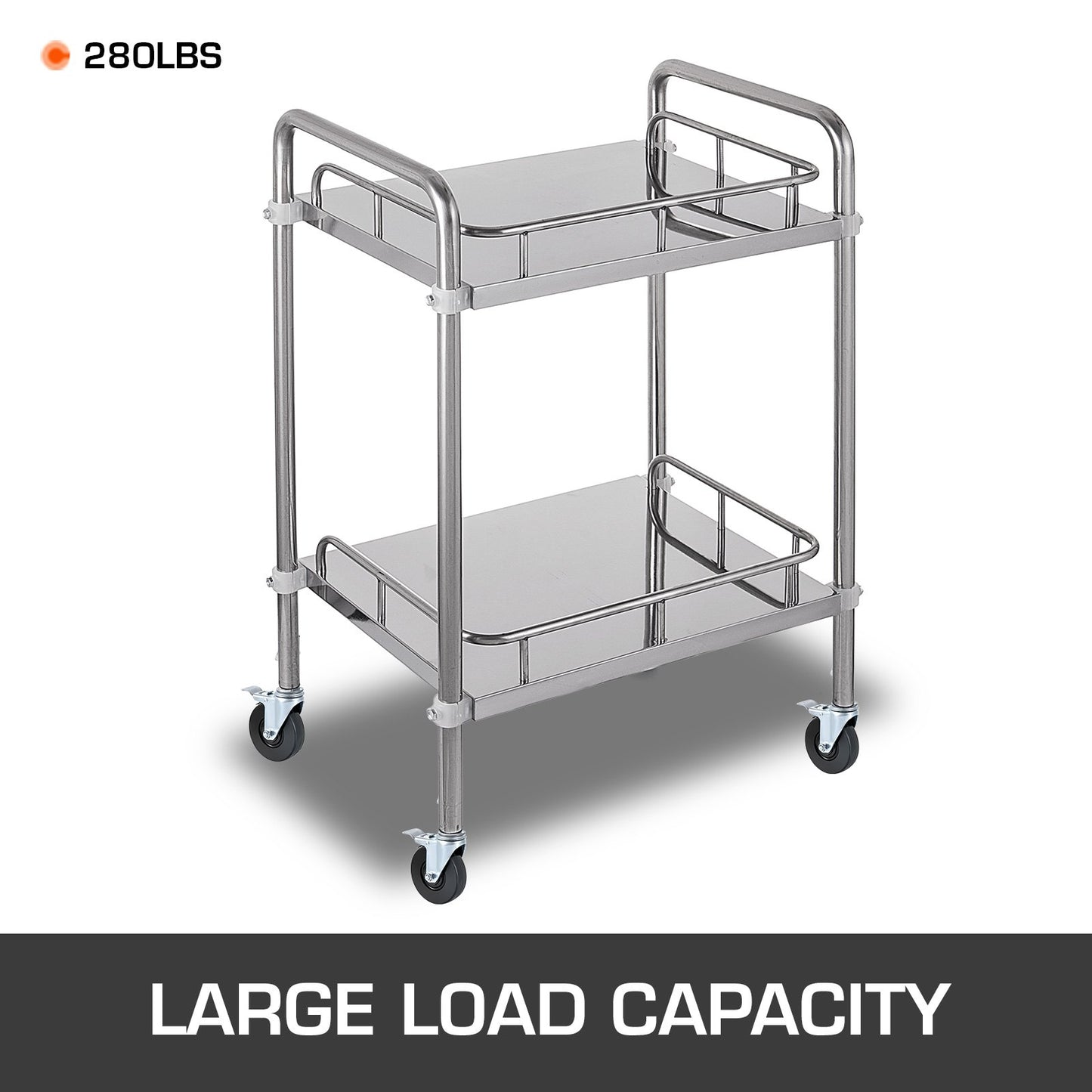 4er-Pack 5"-Gerüst-Lenkrollen aus Gummi mit doppelter Feststellbremse, robuste Ausführung, 1"-Vollprofilschaft, Tragkraft 280 lbs pro Rolle, geeignet für Lager- und Industrieanlagen