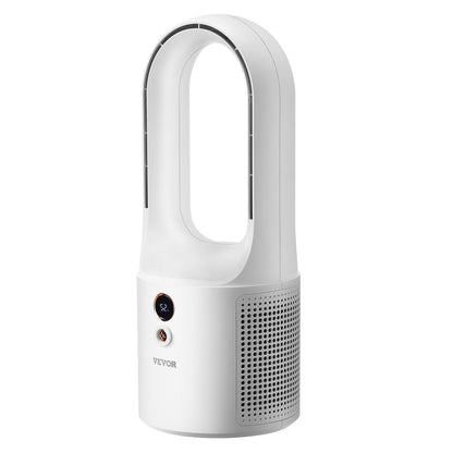 Tragbarer Tischventilator ohne Rotorblätter, 33 cm (12,99 Zoll), 6 Geschwindigkeitsstufen, USB-Anschluss, leise Kühlung, kleiner Turmventilator mit Akku, leicht zu reinigen und kinderfreundlich, sorgt für kühle Luft in Schlafzimmer, Büro und Zuhause.