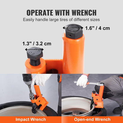 Manual Tire Bead Breaker, 96.5-106.7 mm Tires Changer Tool with Rubber Pad, Protect Aluminum Alloy Hubs, Easy-Operated Tire Repair Tool for ATVs/UTVs, Tractors, Trucks, Cars, Heavy Duty Tires