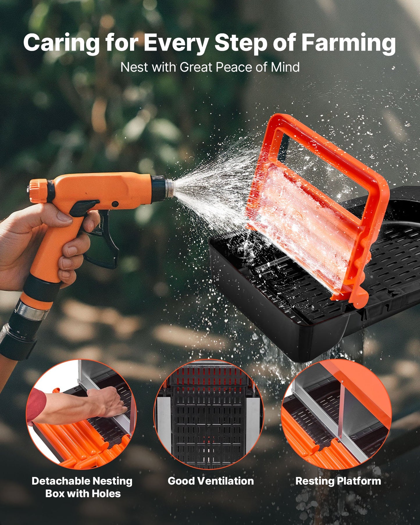 2 Tiers Chicken Nesting Boxes, 10 Compartments, Metal Egg Laying Boxes with Protective Collection Lids, Roll Out Nesting Box, Easy to Assemble, Ideal for Hens, Ducks, Chickens, and Other Poultry