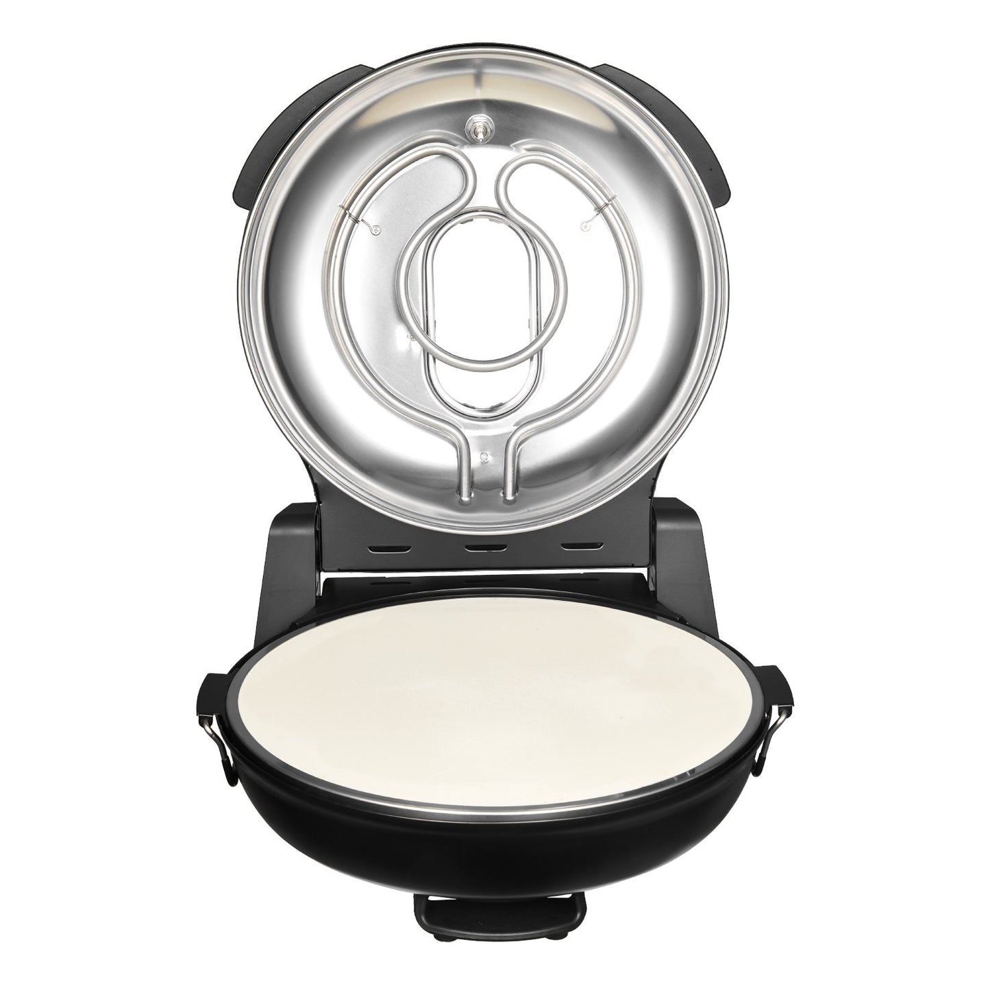 Pizza Oven, 304.8 mm Electric Pizza Maker, 1200W Electric Pizzas Cooker with Cordierite Stone, 5-Mode Temperature Control, Viewing Window for Precise Cooking, Heats up to 420℃, for Home (Black)